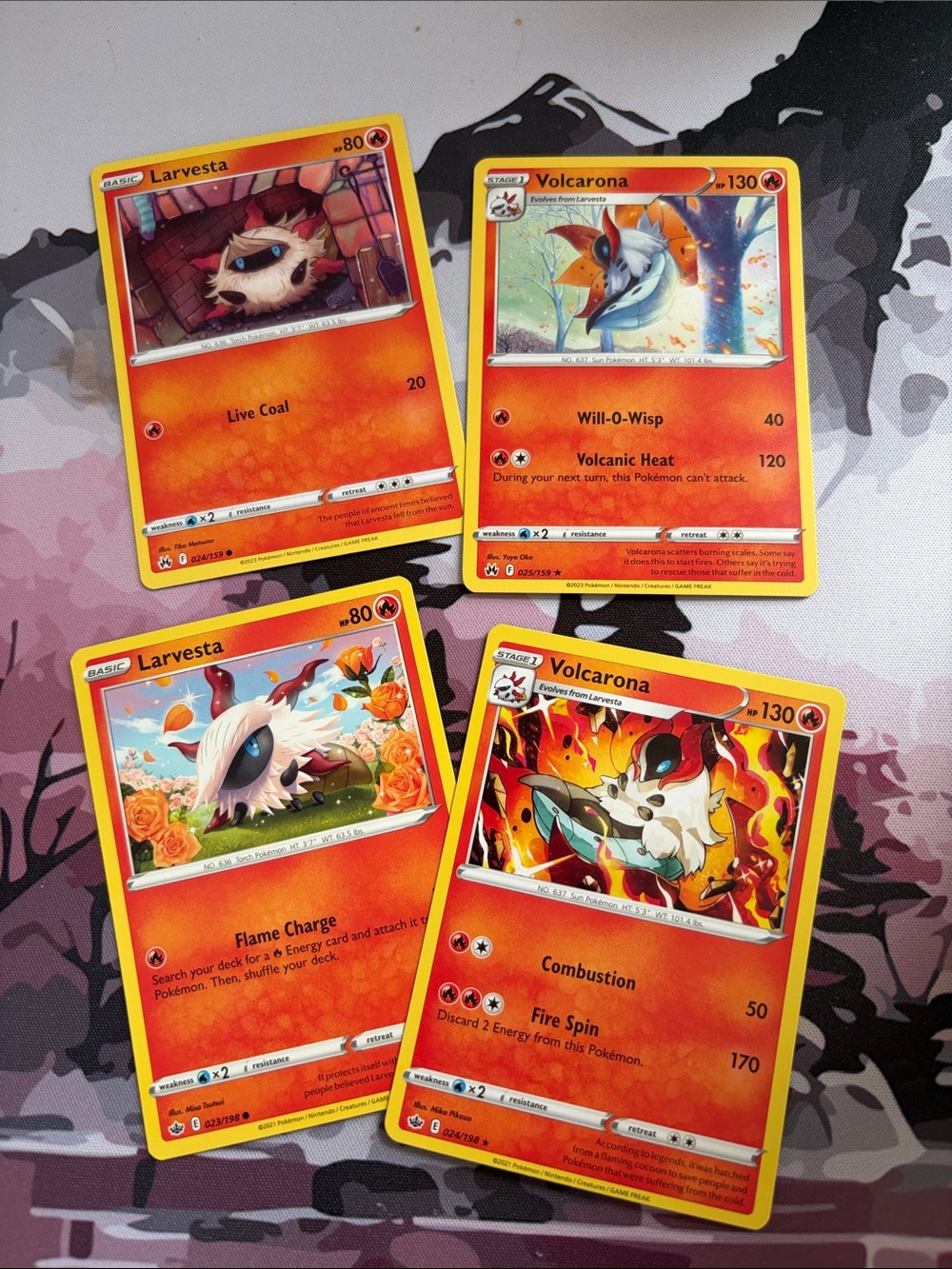 Larvesta & Volcarona Evolution Line Lot | Chilling Reign + Crown Zenith | ✨5/$25